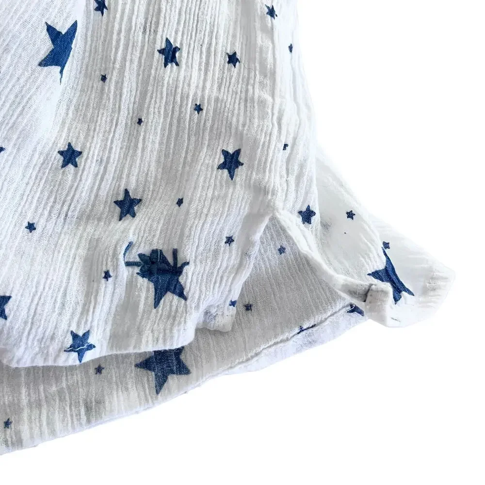 Louis Louise boys muslin star print button shirt size 10